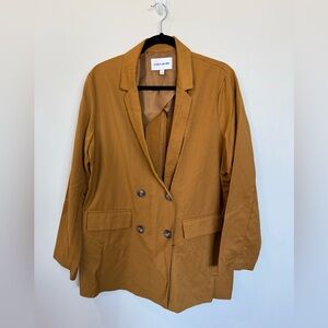 Elizabeth and James Camel Double-Breasted Blazer